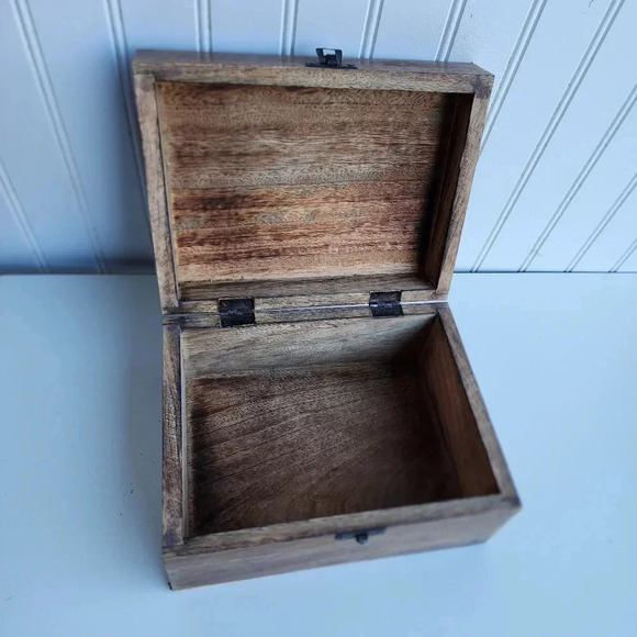 Wooden Box Home Picture Trinket Jewlery Storage Box 9"x7"×4" - Picture 7 of 8